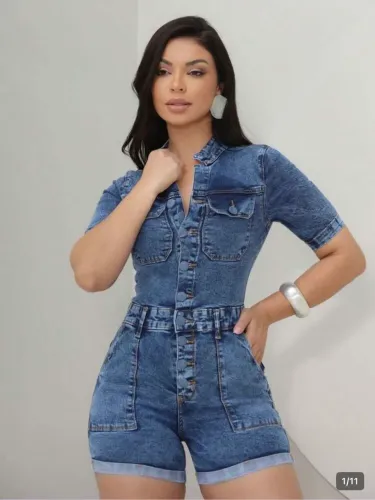 Macaquinho jeans