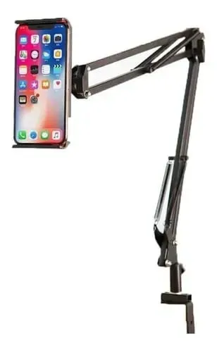 Braço Suporte Articulado Flexível de Mesa Celular Smartphone Multifunc. *ENTREGA GRÁTIS*