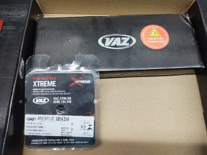 kit corrente e pinhão versys 300 peça nova sem uso