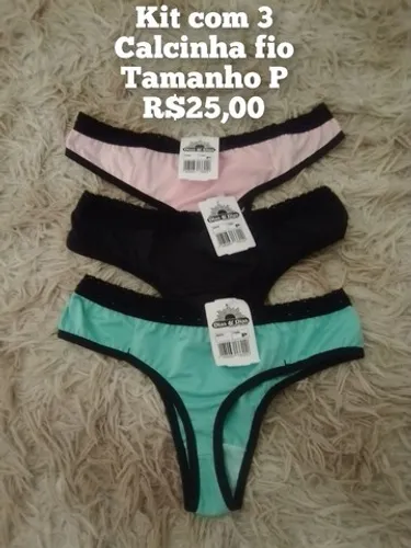 Calcinhas fio e outros modelos tamanho P
