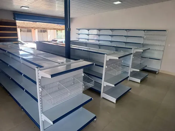 #Brasil DF Gôndolas e equipamentos prateleiras em aço pra supermercados e comércio 