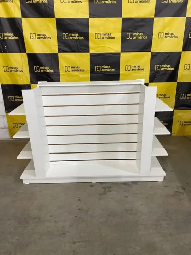 Ilha canaletado em MDF Com prateleiras 100x150x50