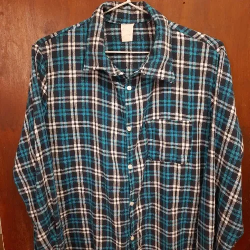 Camisa manga longa quadriculada Tamanho M