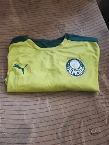 Camisa de treino, oficial Puma, tamanho EGG cor verde limão,usada do Palmeiras 