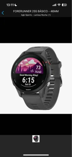 Smartwatch garmin 255- Novo