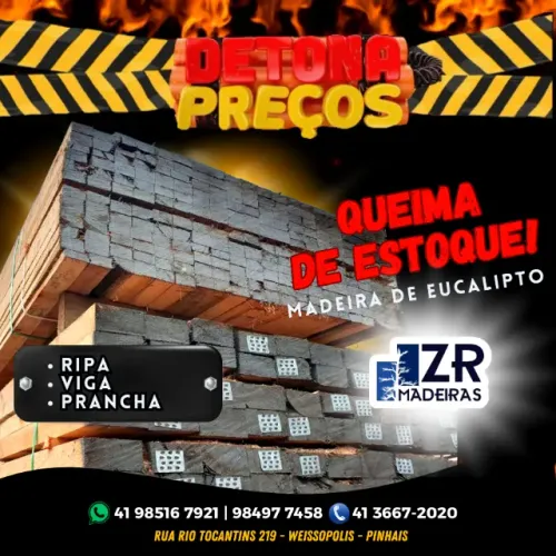 Eucalipto - vigas, ripas e pranchas