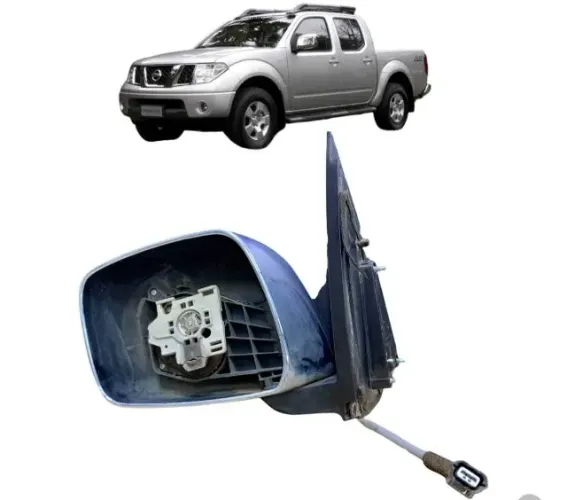 Retrovisor Cromado Esquerdo Nissan Frontier 2007 sem espelho