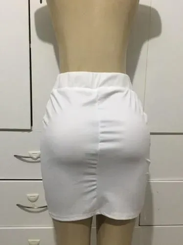 Saia branca justa - tamanho P