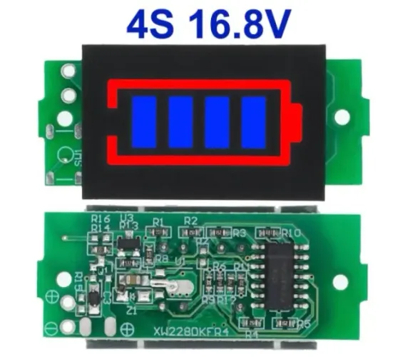 Indicador De Carga De Bateria P/ Bms 4S 16.8V Arduino Automação COD-CP561 