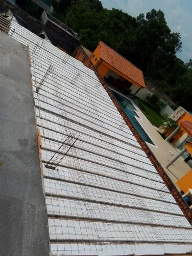 Laje e Fundação de concreto para construção