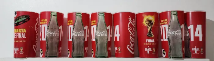 Coleção histórica de copos oficiais da copa 2014 olimpíadas 2016 pan 2007