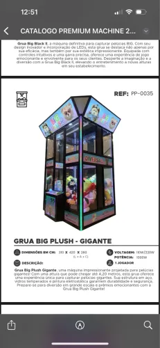 Grua de pelúcia gigante 
