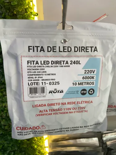 Fita Direto 220v C/240led 10 metros 6500k