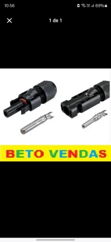 Plug Mc4 para sistema solar