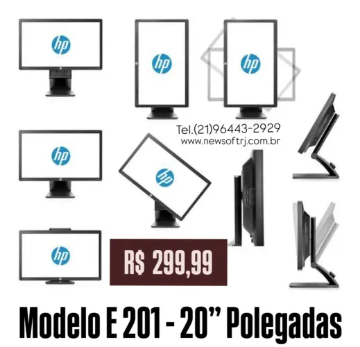 Monitores HP 20 Pol - Tela Giratória