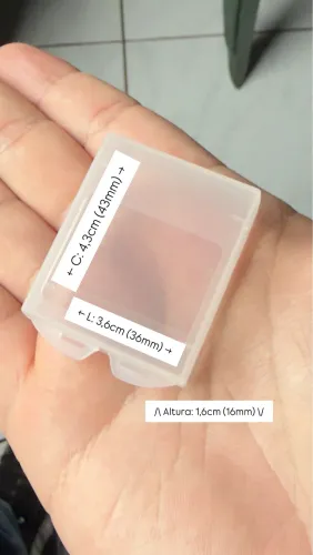 Case plástico para bateria de câmera