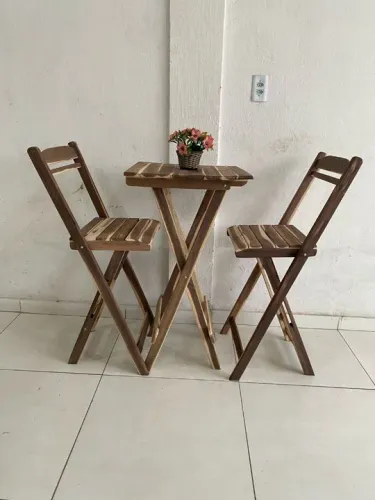 Mesa Dobrável de Madeira para Jantar