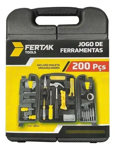 Jogo de Ferramentas 200 Peças Fertak