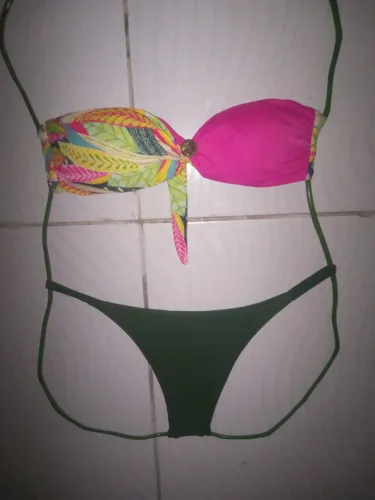 Biquíni Estampado Rosa N