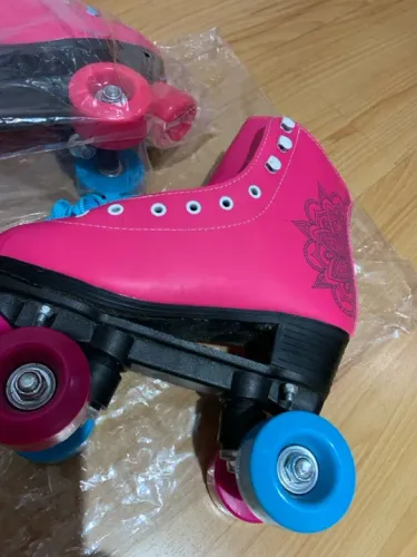 Patins Rosa Quad Roller
