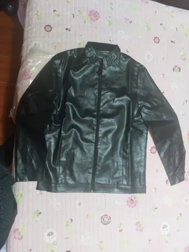 JAQUETA DE COURO MASCULINA NOVA, SEM USO.
