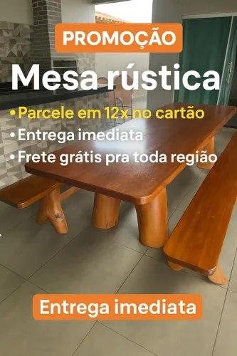 Mesa de Madeira Rústica - Qualidade e Preço Justo!