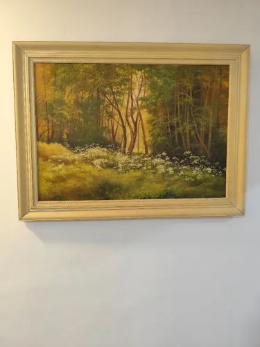 Quadro de Floresta em Óleo sobre Tela