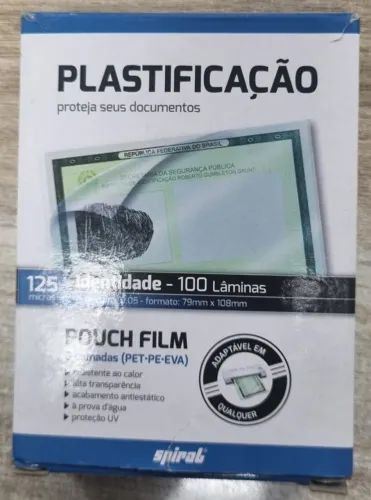 3 unid Plástico para plastificação de documentos/crachá pouch  film espessura 0,05 