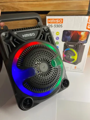 Caixa de Som Bluetooth Amplificadora Led RGB Kimiso QS-3305 an4