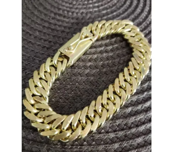 Pulseira de Elos Masculina Dourada