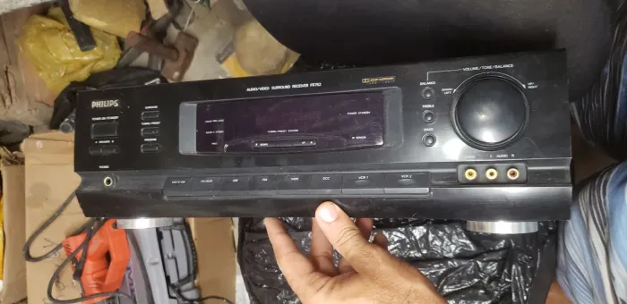 Receiver amplificador potência aparelho som home teater 5.1 áudio defeito