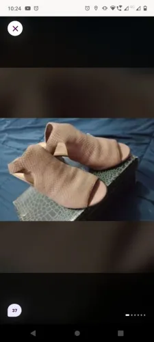 Sandália Bege Peep Toe