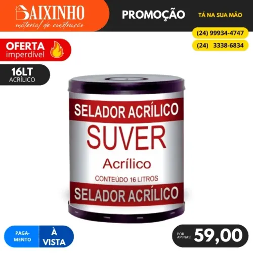 Selador Acrílico 16 Litros Suver