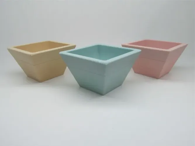 Vasinhos Cachepô para Cactos e Suculentas  Kit 3 peças