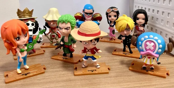 Mini Figura de Ação One Piece kit com 10 bonecos