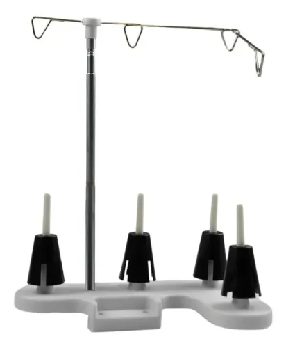 Porta fio suporte carretel de linha 4 cones fixo ajustavel