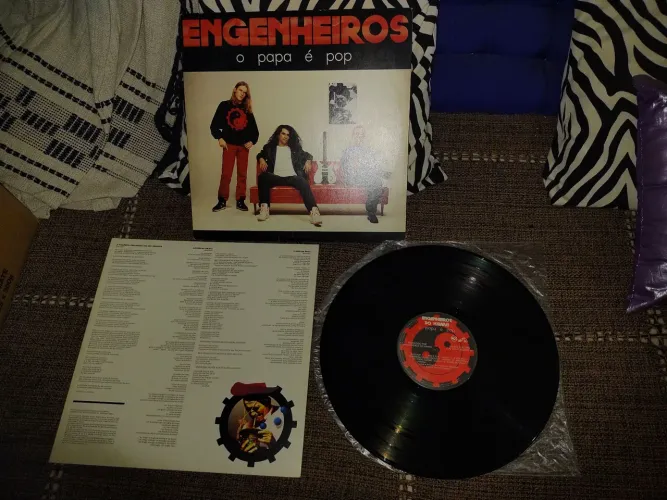 Engenheiros do Hawaii álbum O Papa é Pop, em excelente estado, LP Disco de Vinil.