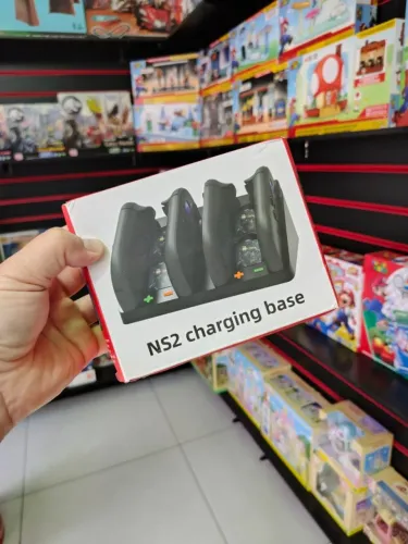 Base de Carregamento Horizontal Joy-Con Nintendo Switch 2 Com Slot de Cartão de Jogos