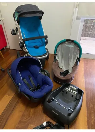 Carrinho de Bebe Quinny + Bebe Conforto Maxi Cosi + Moises
