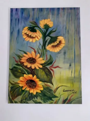 Quadro Decorativo Parede - Girassol - 30x50cm