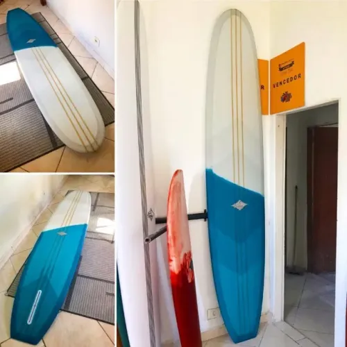 Prancha Surf Longboard seminovo 9.7 Marcelo Carbone Malibu Model Handmade Series