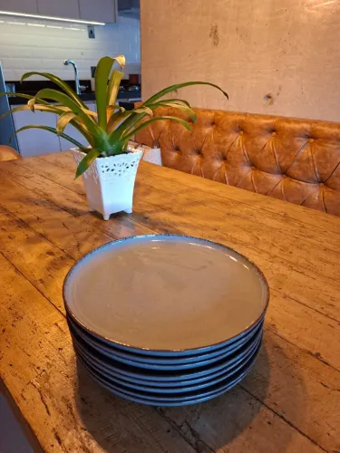 Oportunidade, conjunto 7 pratos Wolff jantar raso