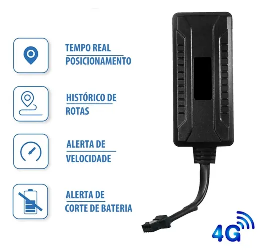 Rastreador Veicular GPS 4G - Monitoramento em Tempo Real Sem Mensalidade 