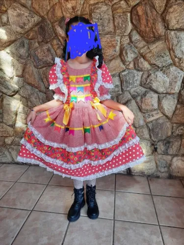 Vestido Infantil Festa Junina.