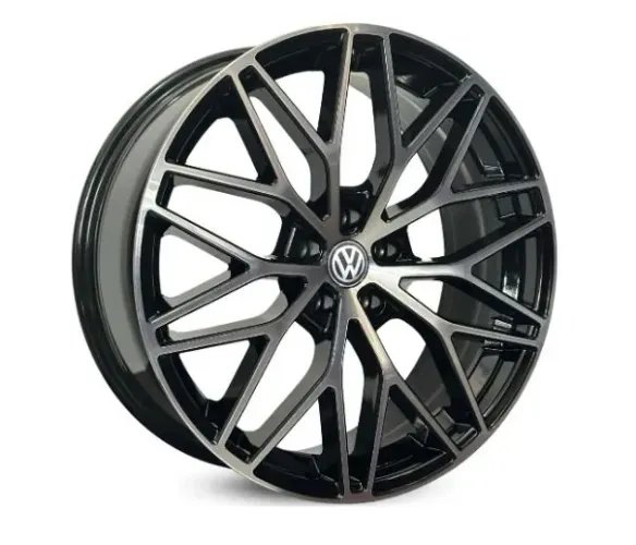 Rodas Aro 18 Volkswagen estilo porsche preta com diamantado novas