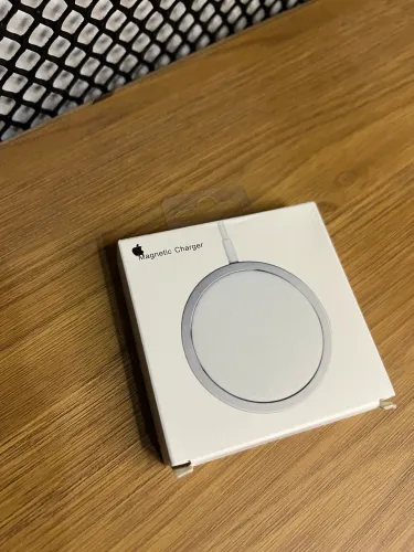 Carregador Sem Fio Para iPhone Magnético Magsafe Tipo C De Carregamento Rápido Redondo