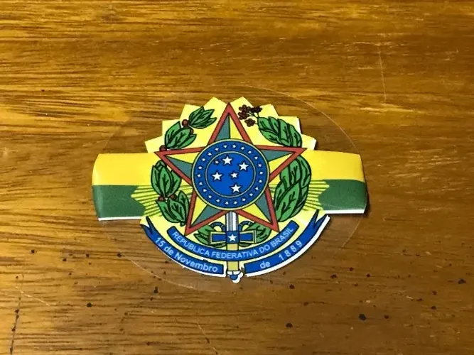 Adesivo Brasão da República para vidro interno 