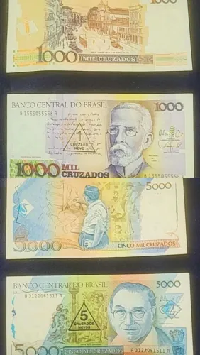 Cédulas Antigas - Coleção de Cruzeiros