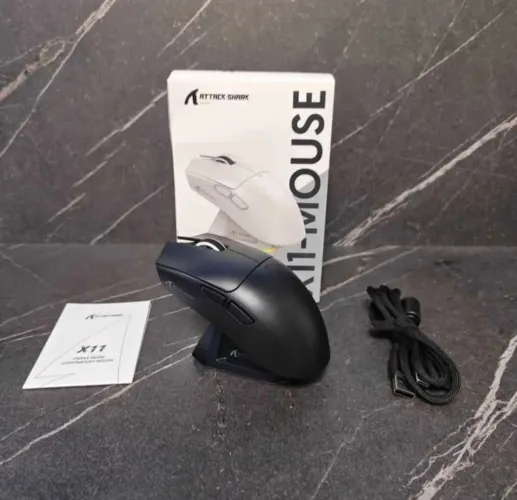 ATTACK SHARK X11 Mouse sem fio Preto
