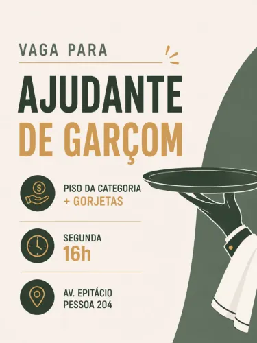 Ajudante de Garçom